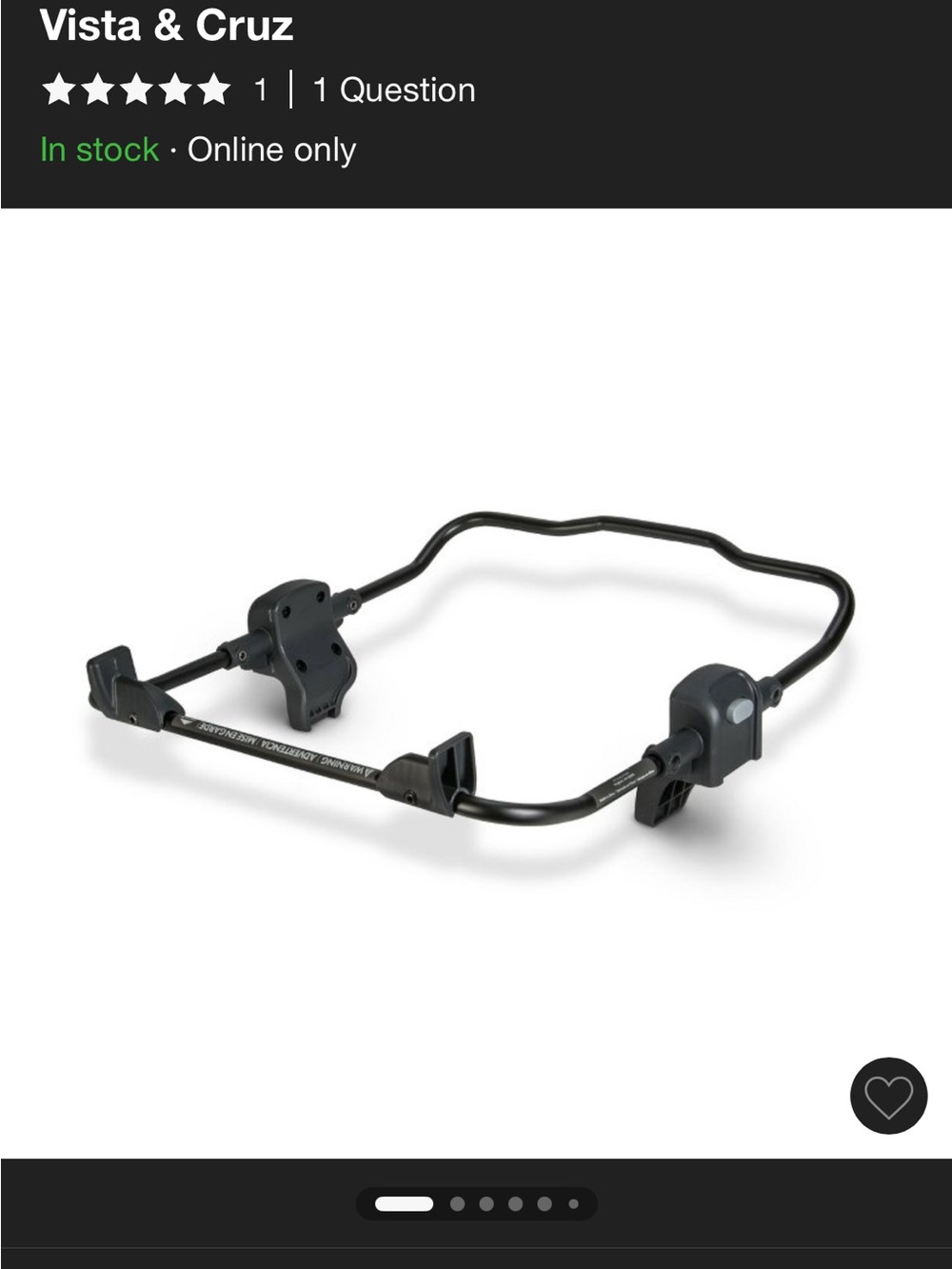 Uppababy Chico car seat adaptor